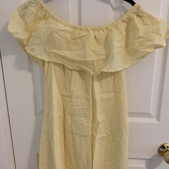 Yellow Mini Dress Off the shoulder - Picture 3 of 3